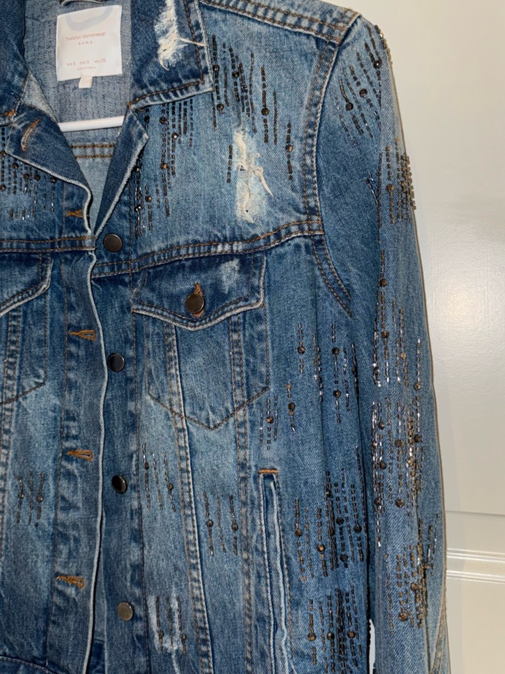 Rare Rhinestone denim Jacket - Picture 3 of 4